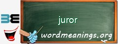 WordMeaning blackboard for juror